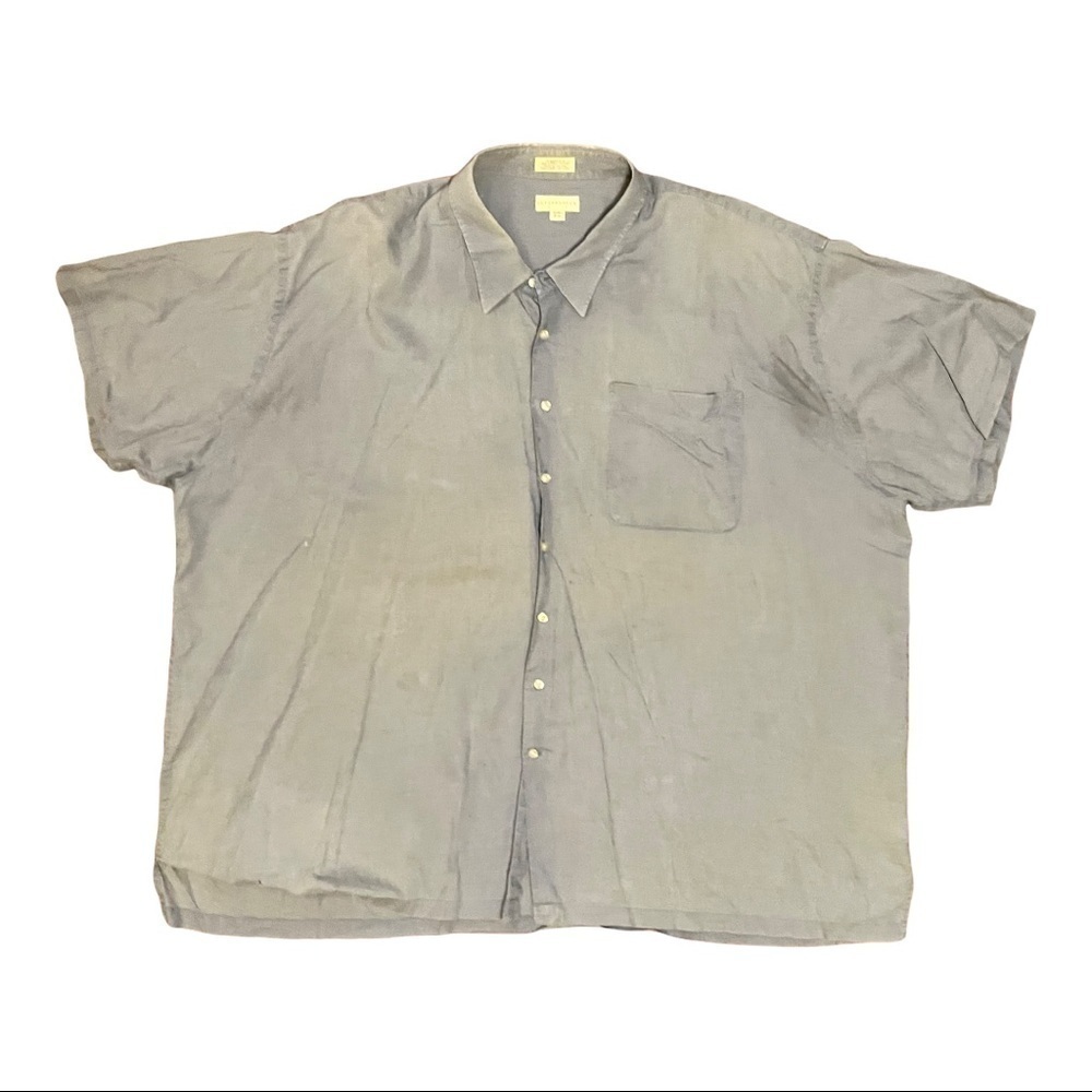 Cutter & Buck Linen Button Down short sleeve Shirt 5XB